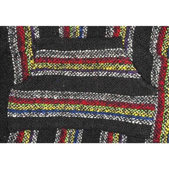 Mexican Poncho Baja Hoodie Surfer Skater Drug Rug Pullover Made in Mexico M Tall - Picture 5 of 7